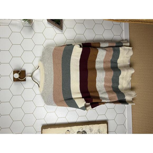 Madewell Striped Muted Thompson Pocket Pullover Sweater - Size - Small - Picture 2 of 7